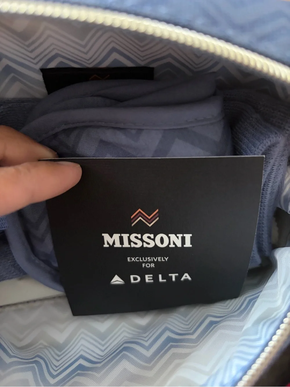 Missoni Blue Chevron Interior Travel Pouch- Two!